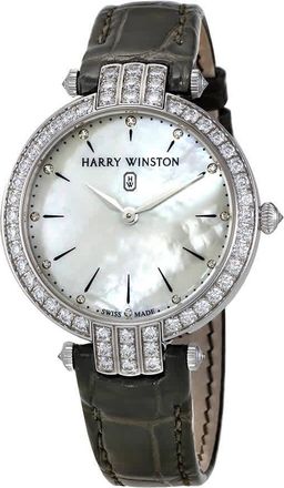 Harry Winston Premier 36mm 18kt White Gold Diamond Ladies Watch PRNQHM36WW016