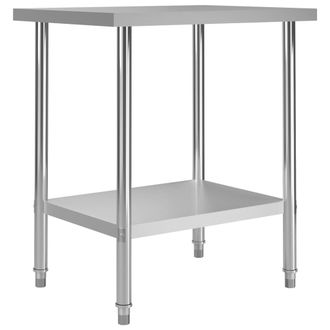 vidaXL Vidaxl - Mesa De Trabajo Para Cocina Acero Inoxidable 80x60x85 Cm