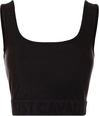 Just Cavalli Tanktop met diepe ronde hals - Zwart