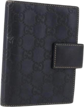 Gucci Pre-owned Day Planner Cover - Dames - Vintage Accessoires - Blauw - ONE Size - Leer - Vintage