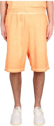 Marcelo Burlon Sunset Cross Over Sweatshorts - Heren - Korte Broeken - Oranje - L - Katoen - Korte Broeken