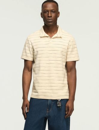 Lucky Brand Mens Jacquard Johnny Collar