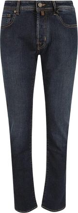 Jacob Cohen Pant 5 Pkt Slim Fit Bard - Heren - Slim Fit Jeans - Blauw - W33 - Katoen - Jeans