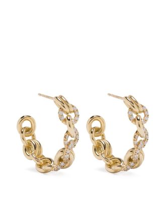 Spinelli Kilcollin 18kt yellow gold Fused Serpens diamond earrings