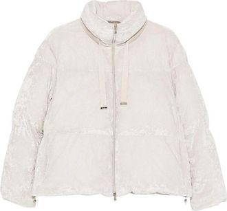 Herno Quilted Crushed-velvet Jacket