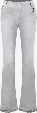 Ermanno Scervino Ausgefranste ausgewaschene Bootcutjeans mit Kettendetails