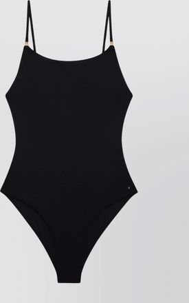 Anine Bing high-cut leg swimsuit scoop neckline