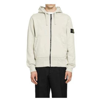 Stone Island Hoodie Jumper - male - Stone Island - Zip-throughs - Beige - XL - Sweatshirts & Hoodies