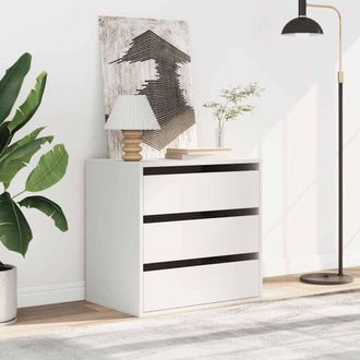Berkfield Home Classic Corner Chest of Drawers White 60x41x58 cm Engineered Wood | Size: 60 x 41 x 58 cm