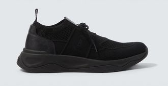 Berluti Shadow leather-trimmed sneakers