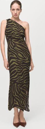 Mango Vestito asimmetrico stampato verde - Donna - XS - MANGO