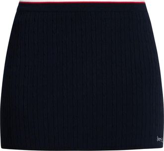 Sporty & Rich Minigonna con logo ricamato - Blu