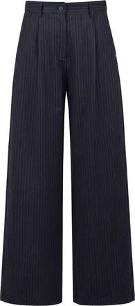 ottod'Ame Wijde broek - Dames - Wijde Broeken - Blauw - L - Broeken