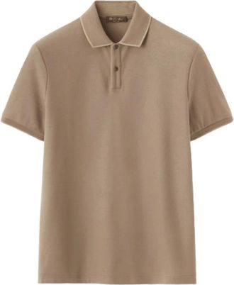 Loro Piana Brentwood Polo - Heren - Polos - Beige - M - Katoen - Tops