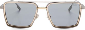 Ermenegildo Zegna rectangle-frame sunglasses - Grey