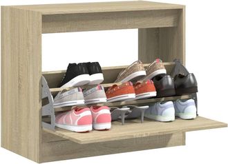 vidaXL Vidaxl - Zapatero De Madera De Ingenier&iacute;a Roble Sonoma 80x42x69 Cm
