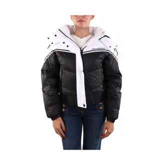 Karl Lagerfeld Dames, Jassen, Zwart, Maat: M Leer