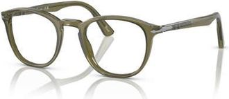 Persol 49mm Round optical glasses in Green at Nordstrom