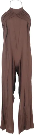 Jacquemus Jacquemus halternek jumpsuit met open rug in bruine viscose