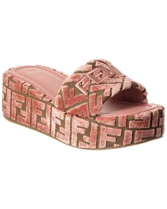 Fendi Fendi Sunshine Velvet Platform Sandal