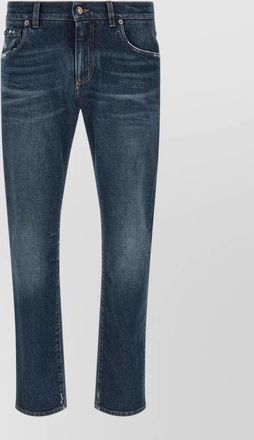 Dolce & Gabbana logo patch denim trousers belt loops