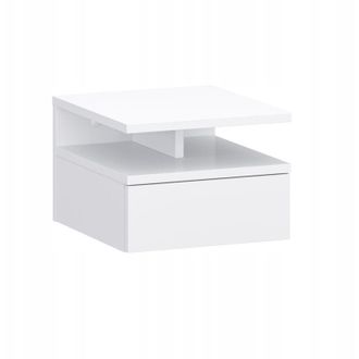 OEM Mesita De Noche De Pared Blanca Con Caj&oacute;n 32x35x23 Cm