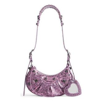 Balenciaga (WMNS) Balenciaga Le Cagole XS Shoulder Bag With Leopard Print Pink 6713092AAV75651