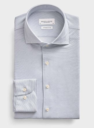 Profuomo Mens Piqu&eacute; Japanese knit shirt Slim fit