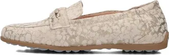 Floris Van Bommel Schoenen, Dames, Beige, 40 EU, Leer, Golden Summer Loafers