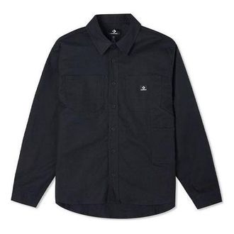 Converse Carpenter Pocket Button Down Long Sleeve Shirt Asia Sizing Black 10022950-A03