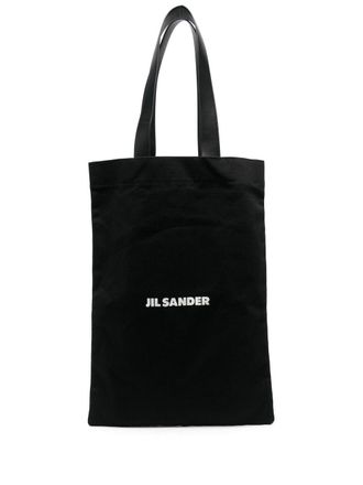 Jil Sander Borsa tote con stampa - Nero