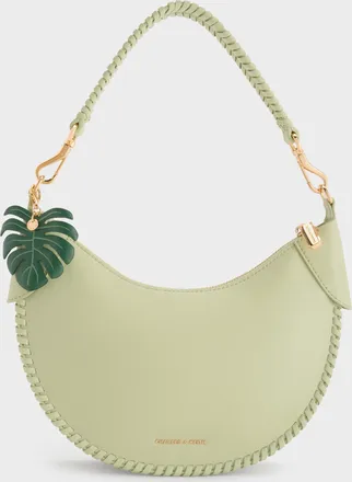 Charles & Keith Blume Braided Curved Hobo Bag