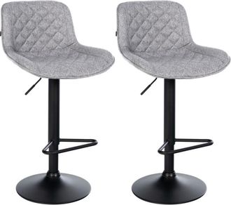 Clp 2er Set De Taburetes De Bar Kasson Gris Tela