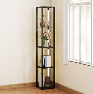 HOMCOM Floor Lamp for Living Room - Standing Lamp with Foot Switch - Black | TJ Hughes