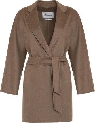 Max Mara Harold kasjmier jas - Bruin