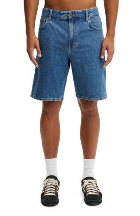Cotton On Mens Loose Straight Denim Short in Escape Blue at Nordstrom, Size 30