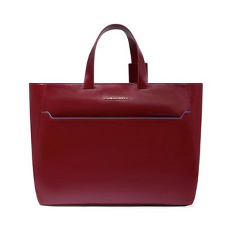 Piquadro Tote Bags, female, Red, Size: ONE SIZE Blue Square Tote