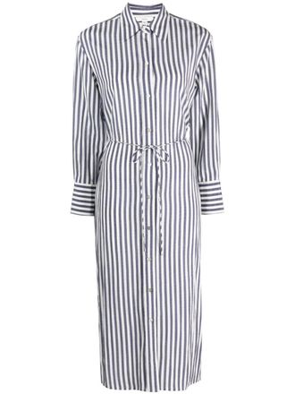 Vince Chemisier midi a righe con cintura - Blu