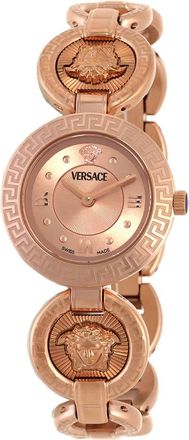 Versace Greca Jewel Quartz Rose Gold Dial Ladies Watch VEWCA0424