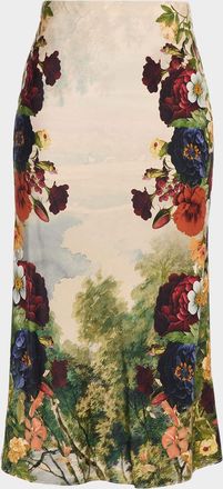 Alice & Olivia Forbidden Forest Maeve Slip Skirt