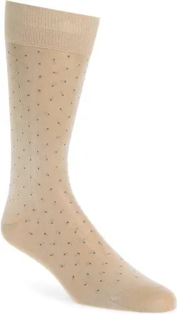 Pantherella Gadsbury Fil Coup&eacute; Dot Dress Socks in Tawny at Nordstrom, Size Medium