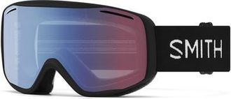 Smith Rally Cylindrical Carbonic-X Small Frame Snow Goggles in Black /Blue Sensor Mirror at Nordstrom