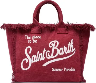 MC2 Saint Barth Fringed Cotton Canvas Tote Bag by Mc2 Saint Barth