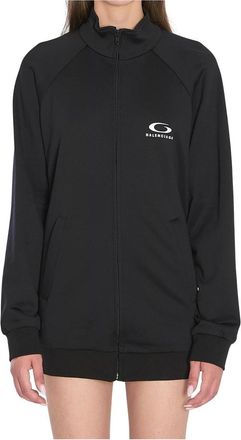 Balenciaga Sudadera con cremallera y logo - Sweatshirts & Hoodies - Mujer - Negro - S