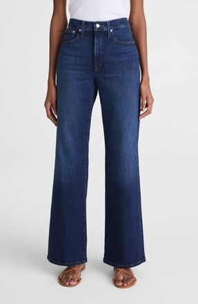 Madewell The Super Stretch Wide Leg Jeans in Deep Ocean Wash at Nordstrom, Size 27