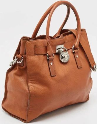 Michael Kors Pre-owned Handbags, female, Brown, Size: ONE SIZE Pre-owned Leather totes