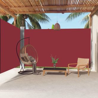 Berkfield Home Retractable Side Awning Red 220x600 cm