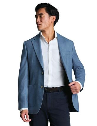 CHARLES TYRWHITT Wool Silk Jacket in Denim Blue at Nordstrom, Size 44
