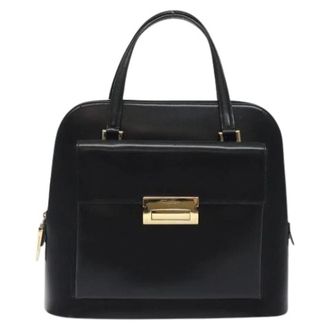 Ferragamo Pre-owned Handbags, female, Black, Size: ONE SIZE Pre-owned Leather Handbag