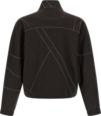 Kiko Kostadinov Mens Brown Virgin Wool Full-Length Jacket Clothing